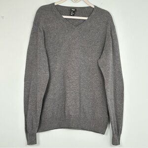 H&M V-Neck Grey Cotton Sweater